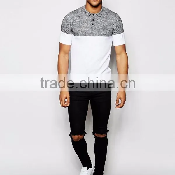 Factory Direct Wholesale Cheap Muscle Fit Knitted Polo In Colour Block Custom Logo Promotion T Shirt Polo China photo-5