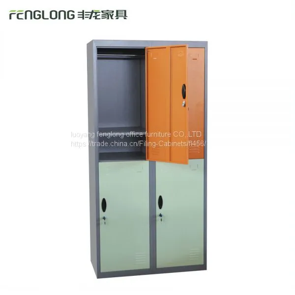 Luoyang Fenglong Cheap Changing Room 4 Door Stainless Steel Storage Lockers Metal School Locker for Student/gym/kids photo-3