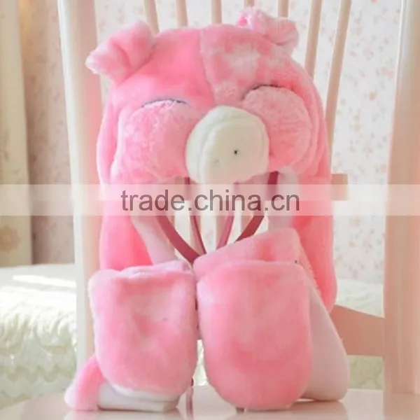 Newest Style Customized Soft Plush Animal Hat for Winter photo-3