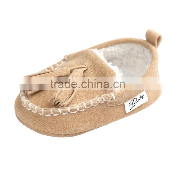 6 Colors Suede Fabric, Soft Sole Baby Moccasins photo-3