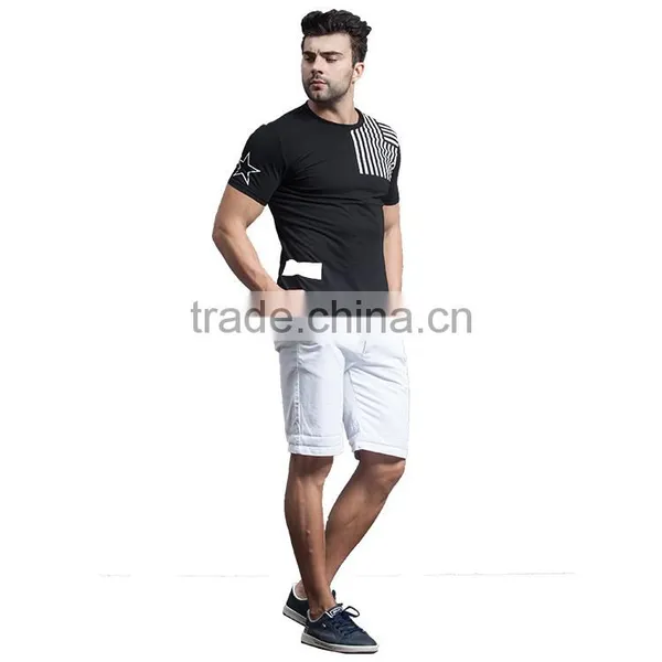 2016 New Arrival Latest Design Super Soft White Wholesale Cheap Men's Cotton Shorts photo-4