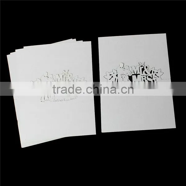 Paper Wedding Party Name Place Card Bride & Bridegroom Message "Mr & MRS" Light Gold Glitter photo-3