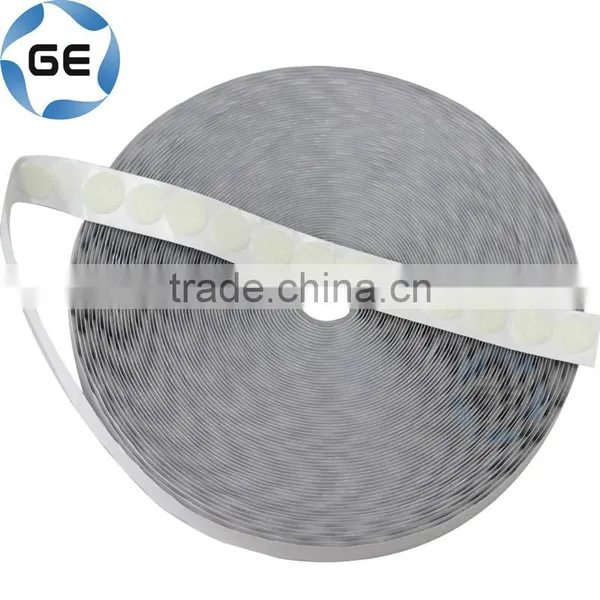 Quality Self-Adhesive Nylon Hook and Loop Dots With Silicone Paper Customized Round Sticky Hookloop Dot With Back Hot Melt Glue