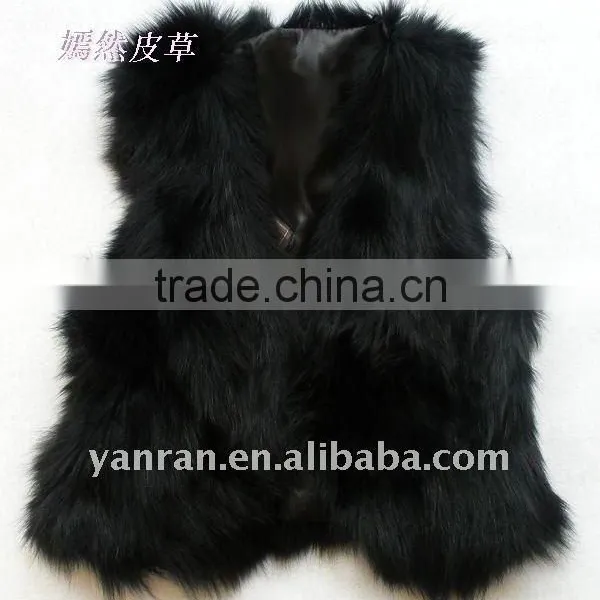 Y.ROGUSA Brand YR030A Genuine Quality Real Belly Fox Fur Vest for Women photo-3