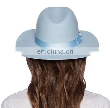 2015 Fashion Blank Bowknot Ribbon Women Wool Felt Hat photo-3