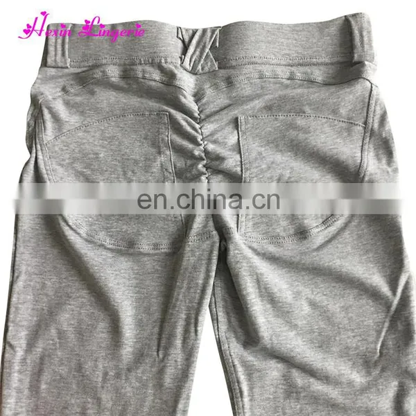 Factory Price Push Up Sexy Hip Solid Elastic Mature Women Leggings photo-4
