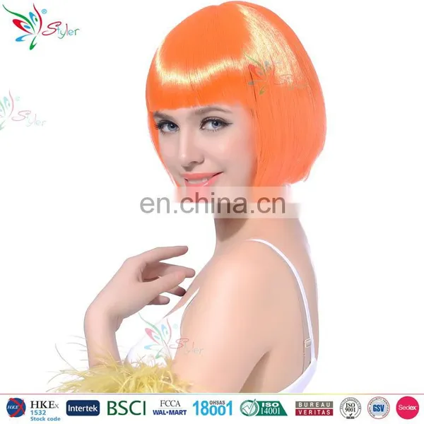 Styler Brand 10 Inch Short Bob Hair Wig Party Women Rose Wig photo-3