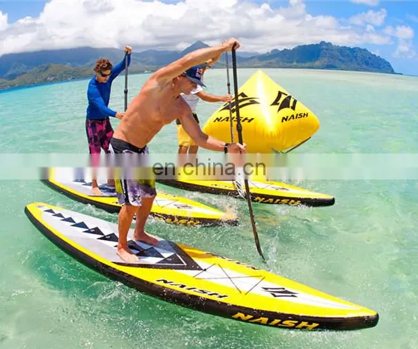 China Customized Yellow Triangle Swim Floating Advertising Inflatable Buoy for Sale photo-3