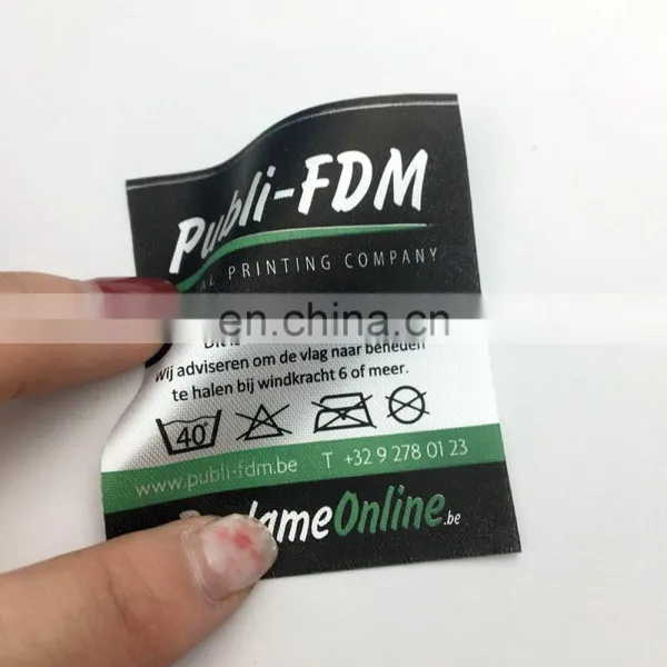 Custom Polyester Printed Ribbon Satin Care Labels for Garment photo-6