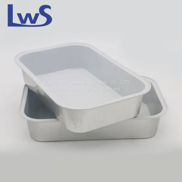 Aluminum Foil Airline Food Packing Container With Colorful Lids photo-5