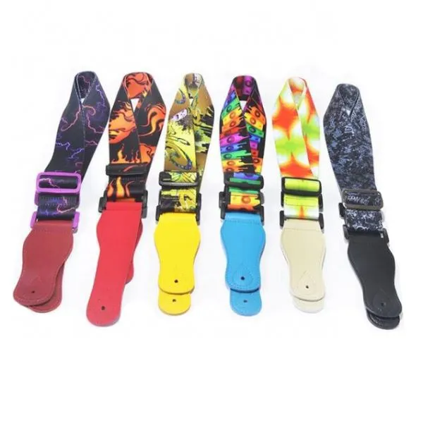 New Fashion Custom Printing Polyester Guitar Strap Necklace Lanyard for Music Learning photo-5
