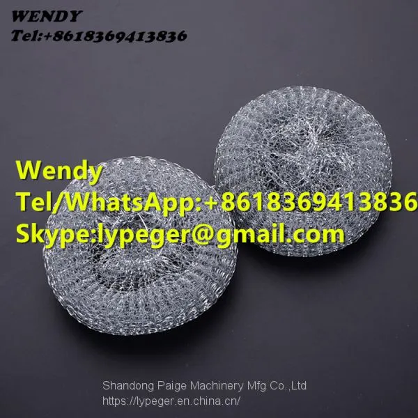 0.2mm Wire Galvanized Steel Mesh Scourer Knitting Machine photo-3