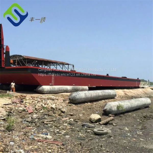 Запуск морского резинового воздушного мешка