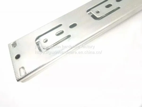 GXS4512 High Quality 45mm Width Rough Surface With Line 3 Fold Ball Bearing Drawer Slide Furniture Channels photo-3