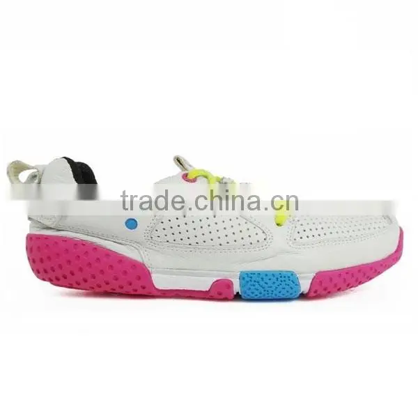 Good Quality Flexible Goat Skin Leather Running Shoes photo-6