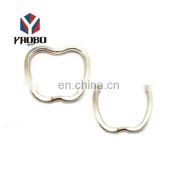 Wholesale Good Quality Metal Supplier Appled Shaped Key Ring photo-2