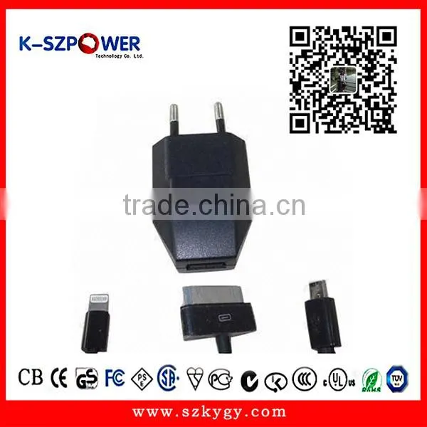2016 G-series 5W K- 051000 5V 1A AC/DC USB CHARGER/POWER SUPPLY UL/GS /CE/SAA/PSE/FCC