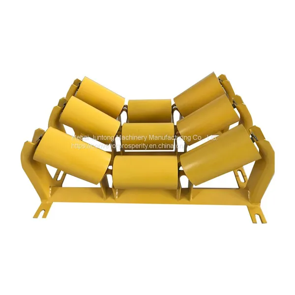 DIN Belt Conveyor Carbon Steel Trough Roller for Sand Stone photo-3