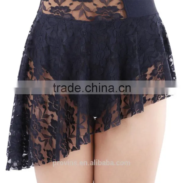 Girls Lyrical Turtle Neck Lace Ballet Dance Costumes Dress photo-5