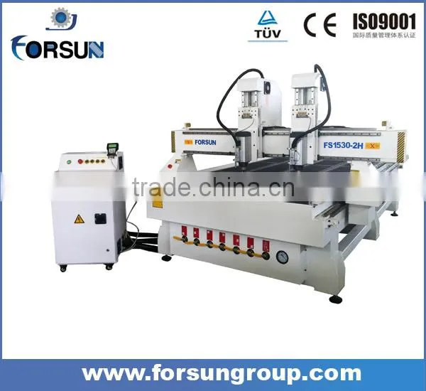 Wood Plane Machinery With Double Heads /Two Heads Wood Engraving Cnc Router FS1530A-2H photo-2