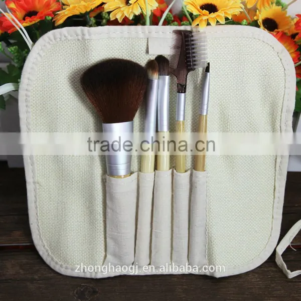 Bamboo Makeup Brushes 5pcs With Synthetic Hair Makeup Brush Set photo-2