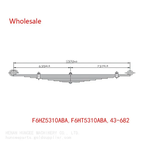 F6HZ5310ABA, F6HT5310ABA, 43-682 Ford Front Axle Leaf Spring Wholesale photo-2