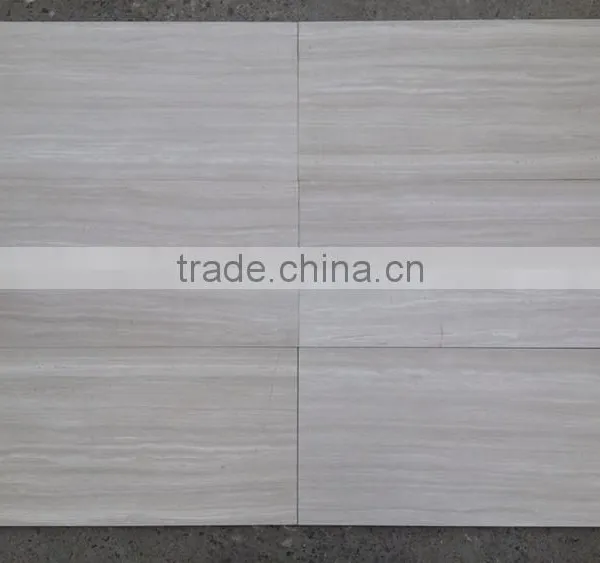 Good Price Natural Polished White Wooden Vein Marble Tiles photo-6