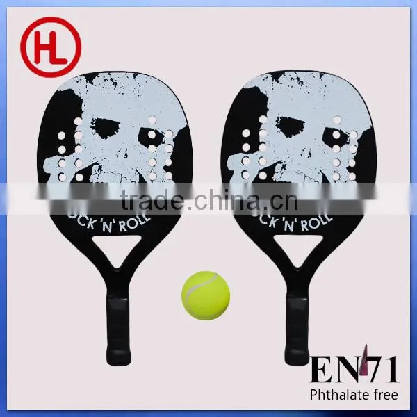 Rock n Roll New Wooden Beach Racket PVC Transparent Bag /beach Paddle / Wooden Beach Paddle Best New Beach Ball Racket photo-2