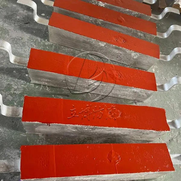 35kg Aluminum Alloy Sacrificial Anode for Anti - Corrosion of Sewage Tanks, Aluminum Anode With Iron Feet photo-4