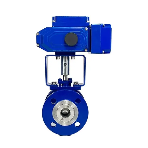 Hard Sealed Cast Steel Material Flange Connection Electric Cast Steel V-type Ball Valve