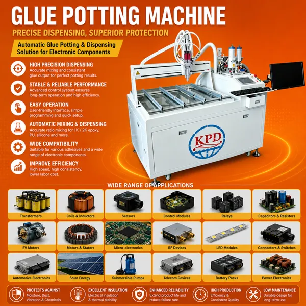 Battery Packs Potting and Casting Encapsulation Machine With 2 Part Liquid Resin Adhesive Material With Auto Degassing Function photo-5