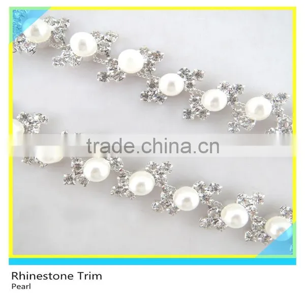 Fancy 888 Crystal Rhinestone Handmade Bead Trim Cup Chain Plated Silver photo-5