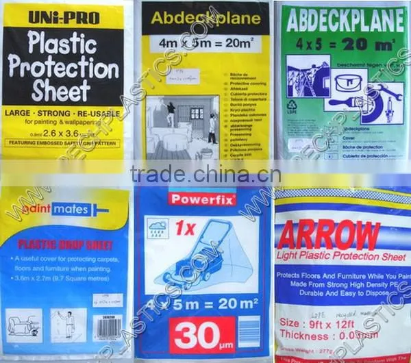 Plastic Sheet for Floor Covering,dust Sheet photo-2