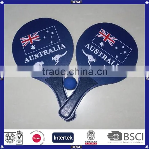 OEM Printing Colorful Cheap Wooden Beach Racket photo-2