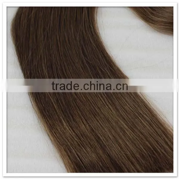 Light Ash Brown Hair Color Teap Tape Hair Extensions photo-6
