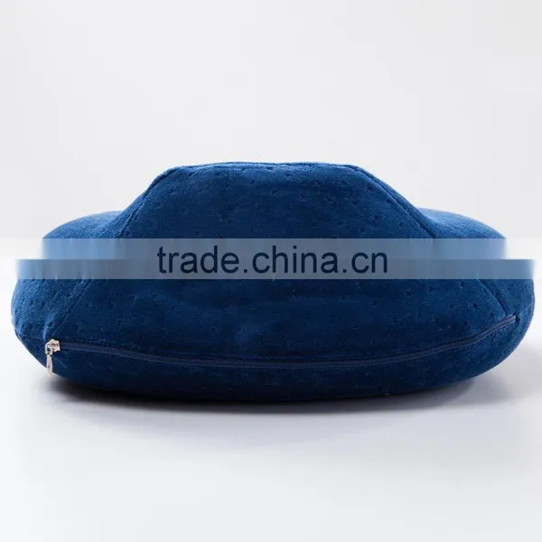 High Quality Velvet Memory Foam Travel Neck Pillow for Airplane and Car photo-3