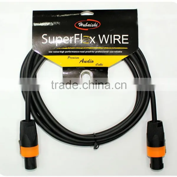 High End OFC Conductor 4pin Speakon Connector Speaker Cable,Pro Monitor Audio Speaker Cable
