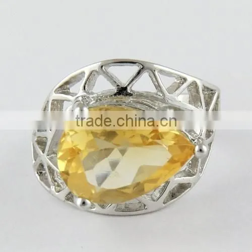Ray Of Light Yellow Citrine Ring, Handmade Silver Jewelry, Online Silver Jewelry photo-2