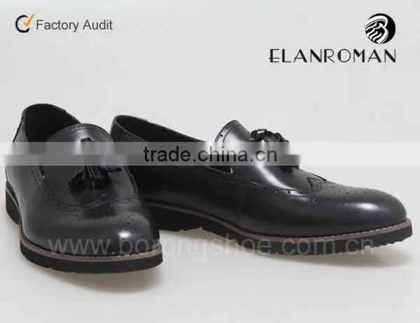 Genuine Leather Casual Tassel Shoes for Men With Black Color Fashion Man Casual Shoe photo-4