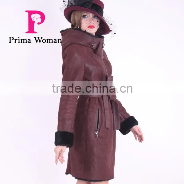 2016 New Design Winter Women Slim Fit Woolen Fur Coat photo-6