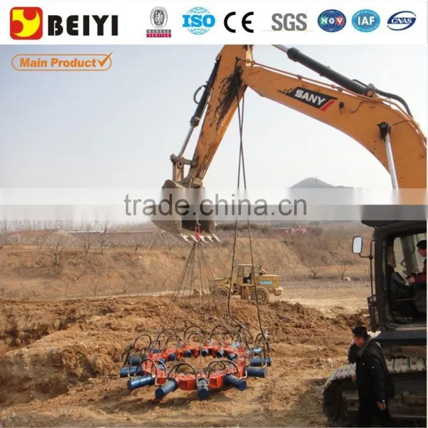 BEIYI Round Cutting Pile Machine, Concrete Pile Crusher, Hydraulic Pile Breaker photo-4