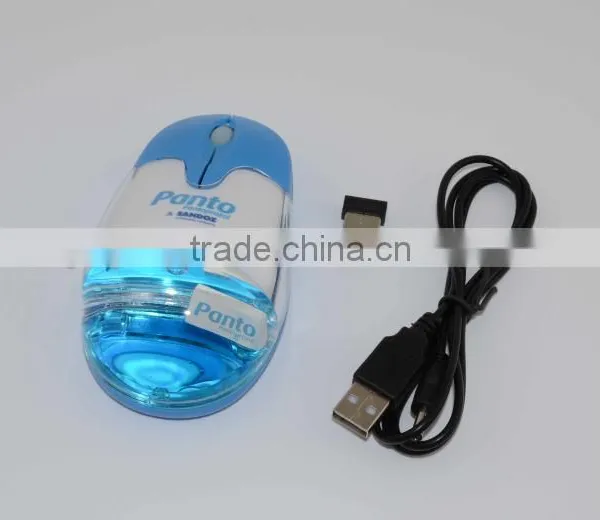 Computer Gift Wireless Liquid Aqua Mouse With Rechargeable Lithium Battery photo-4