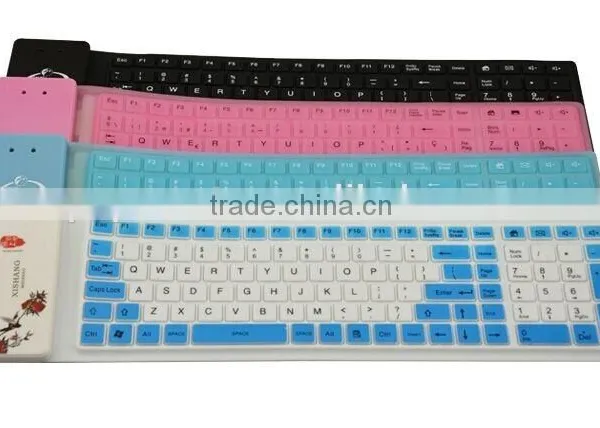 105keys Waterproof Flexible Bluetooth Wireless Silicon Keyboard for Desktop/Laptop/Tablet photo-3