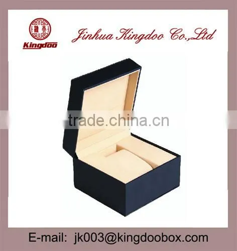 Jinhua Supplier Handmade Rectangular Plastic Watch Box Velvet Leather Mirror photo-2