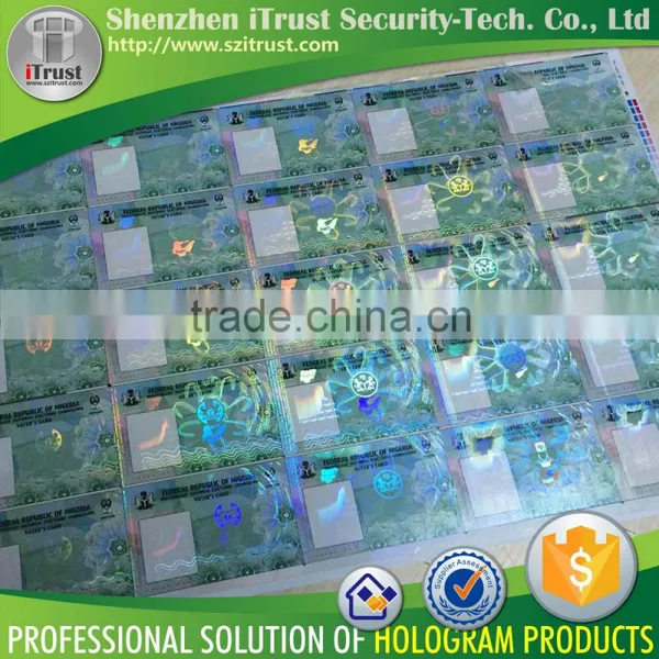 Custom id Card Hologram Overlays id Card Lamination Film Holographic Overlays Film Quality Choice photo-4