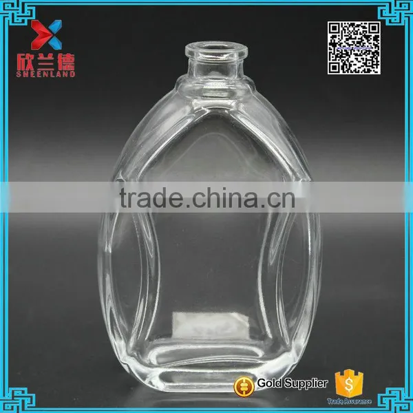 110ml Bestselling Oblate Round Transparent Glass Perfume Bottle With Crimp Neck Supplier's Choice photo-3