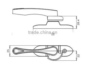 Crescent Lock For PVC Sliding Window photo-2