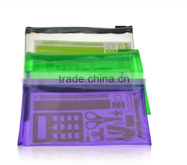 PVC Plastic Pencil Case With Funny Zipper for School Kids photo-5