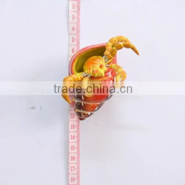 4 Inch Plastic Lobster in Artificial Conch Shell 3D Fridge Magnet photo-2