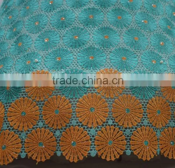 Nigerian Wedding Cotton Lace Africa Watersoluble Lace Africa Dry Lace Fabris photo-5